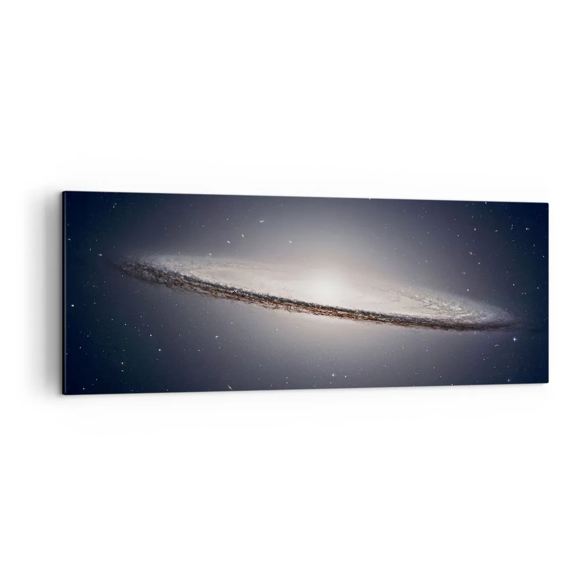 Cuadro sobre lienzo - Impresión de Imagen - Una galaxia espiral con el espacio estrellado como telón de fondo. - 140x50cm - Érase una vez en una galaxia muy, muy lejana.... - Decoración de pared moderna para salón y dormitorio ARTTOR