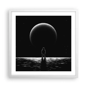 Póster en marco blanco - Cara a cara - 50x50 cm