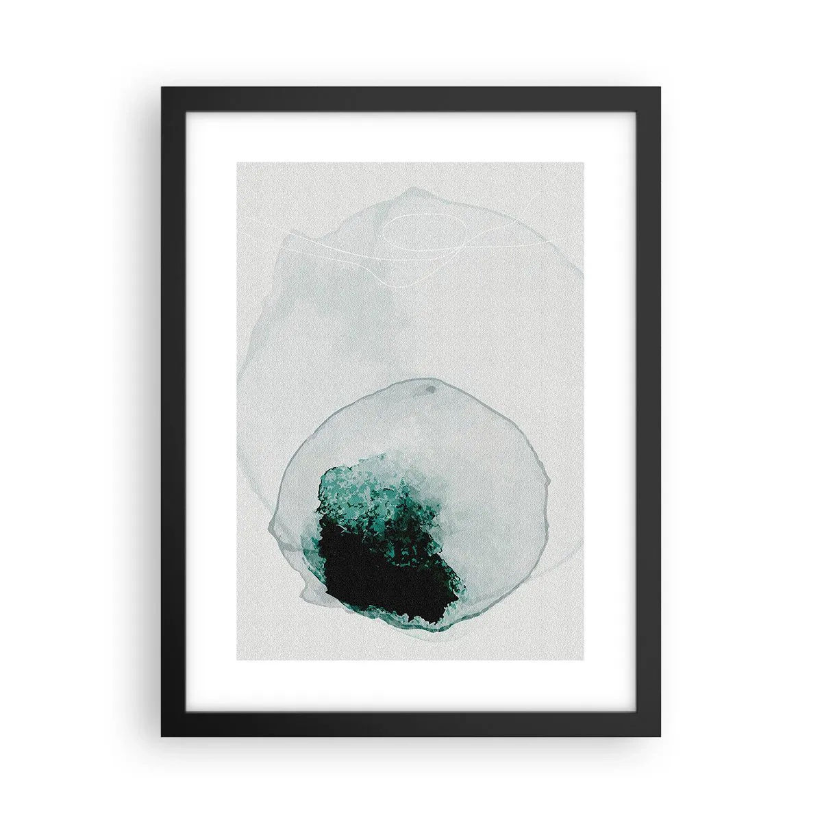 Póster en marco negro - En una gota de agua - 30x40 cm