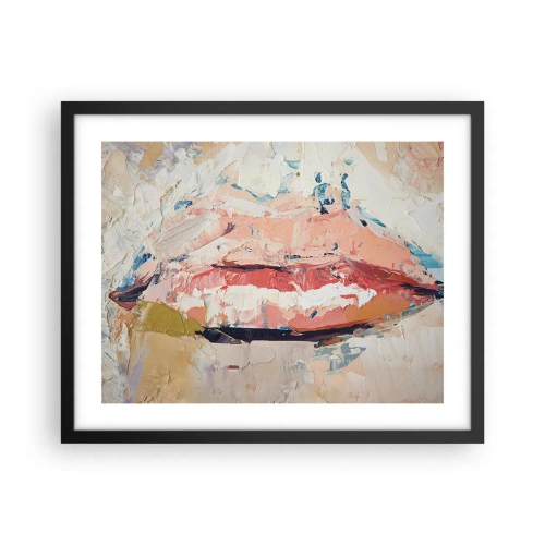 Póster en marco negro - Despierta los sentidos - 50x40 cm