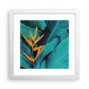 Póster en marco blanco - Flor del Edén - 30x30 cm