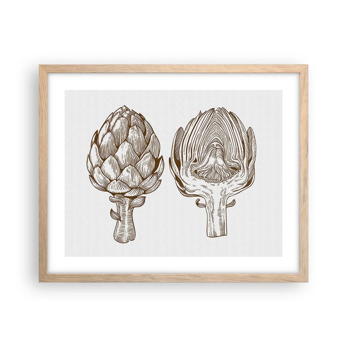 Póster en marco roble claro - Lección de anatomía - 50x40 cm