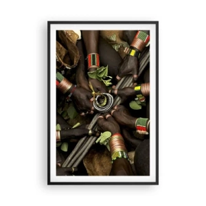 Póster en marco negro - Estamos juntos - 61x91 cm