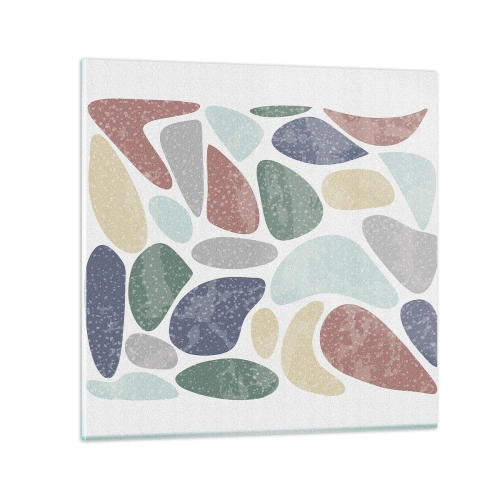 Cuadro sobre vidrio - Impresiones sobre Vidrio - Mosaico de colores empolvados - 40x40 cm