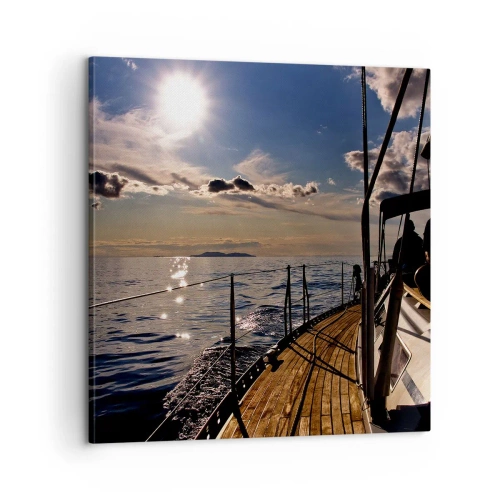 Cuadro sobre lienzo - Impresión de Imagen - Bajo las velas hacia el sol - 60x60 cm