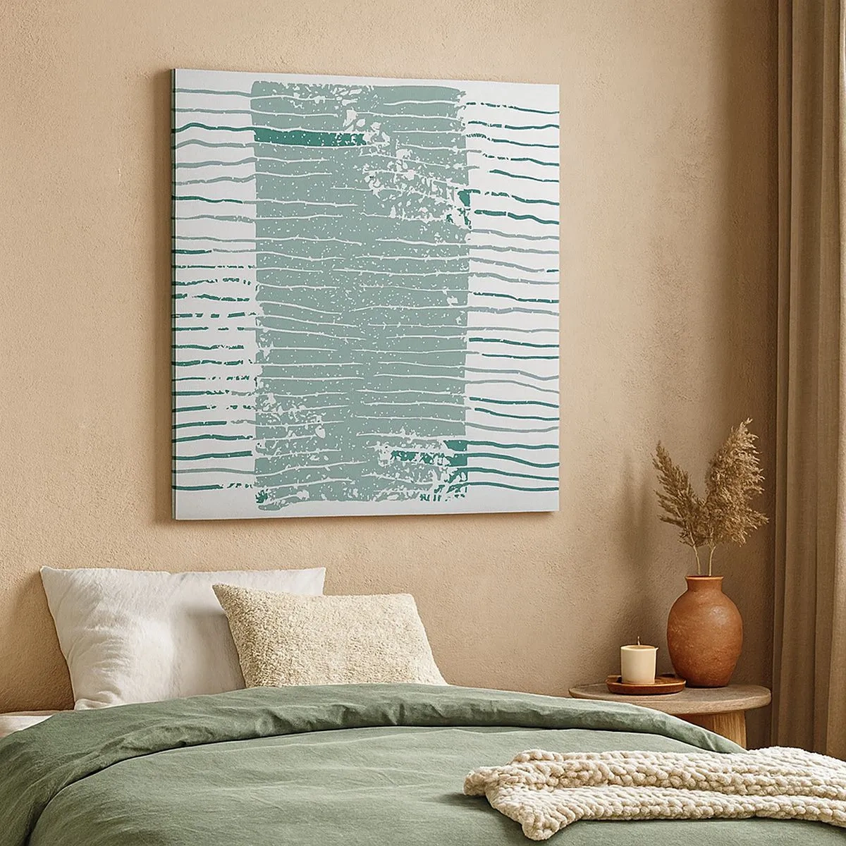 Cuadro sobre lienzo - Impresión de Imagen - Abstracción marina - 30x30 cm