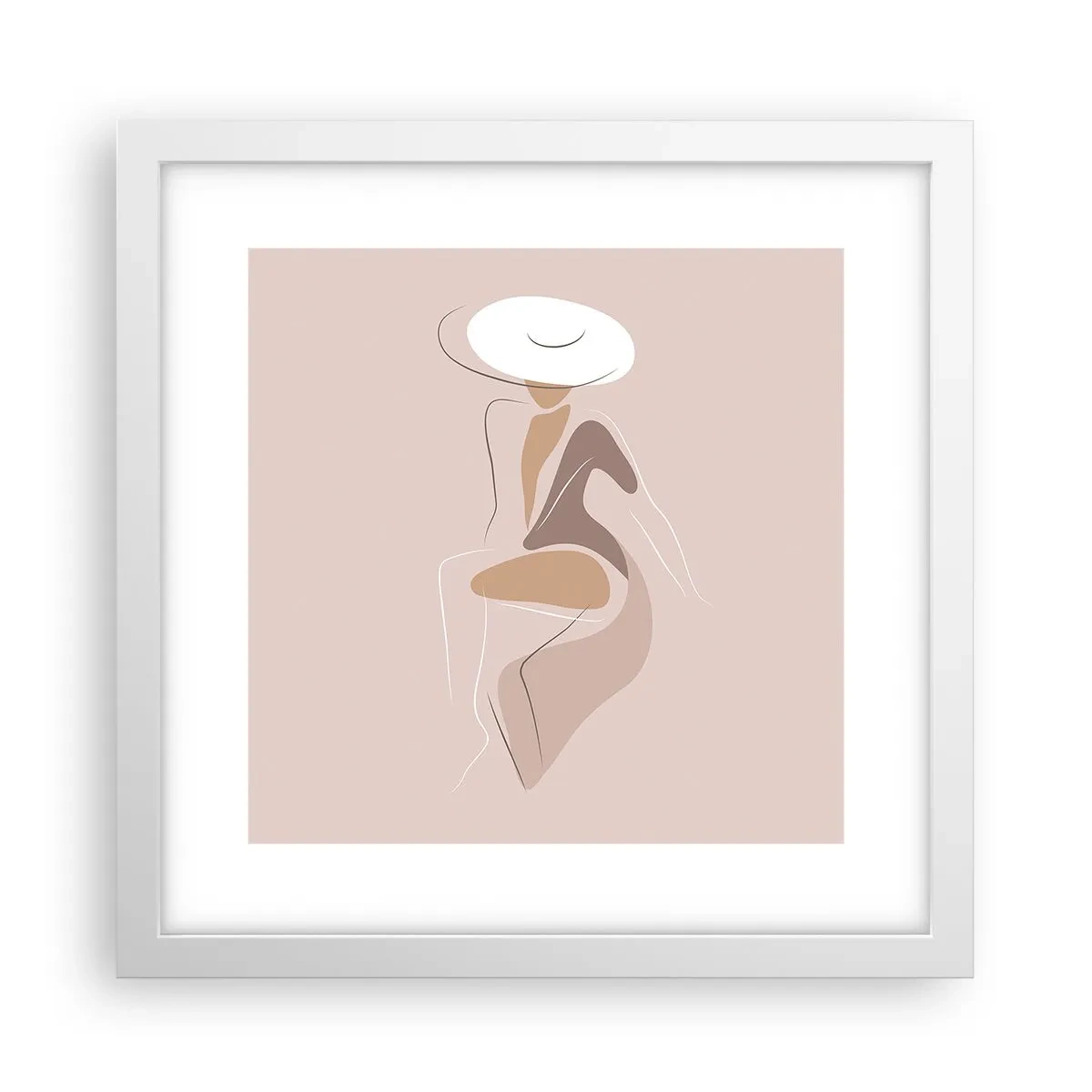 Póster en marco blanco - Una auténtica dama - 30x30 cm