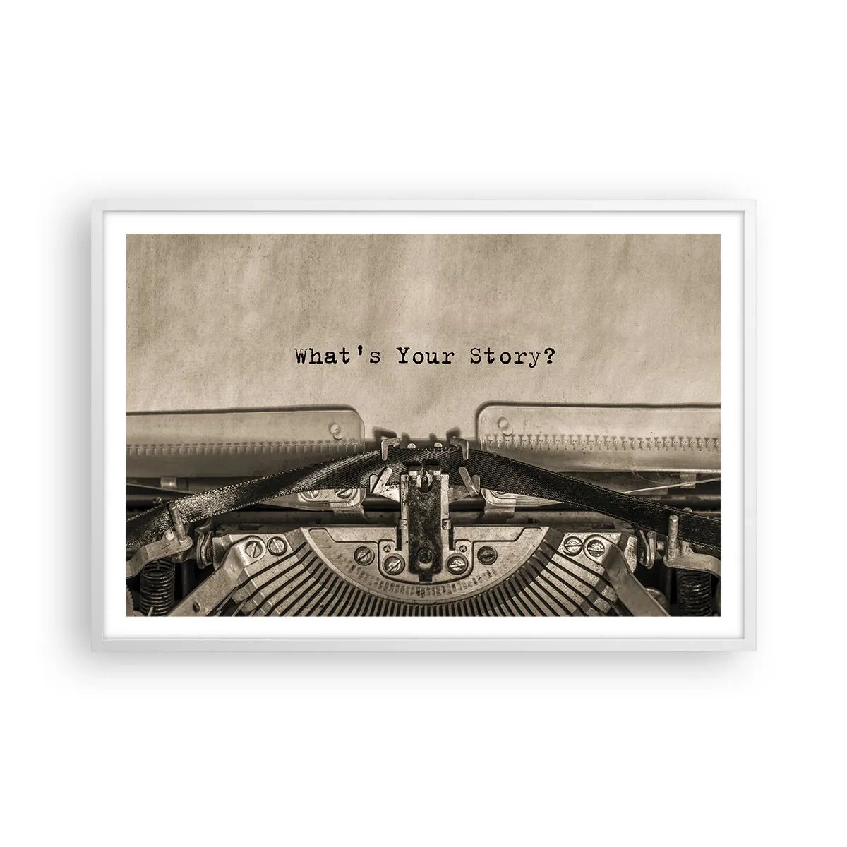 Póster en marco blanco - Solo espero una respuesta - 91x61 cm