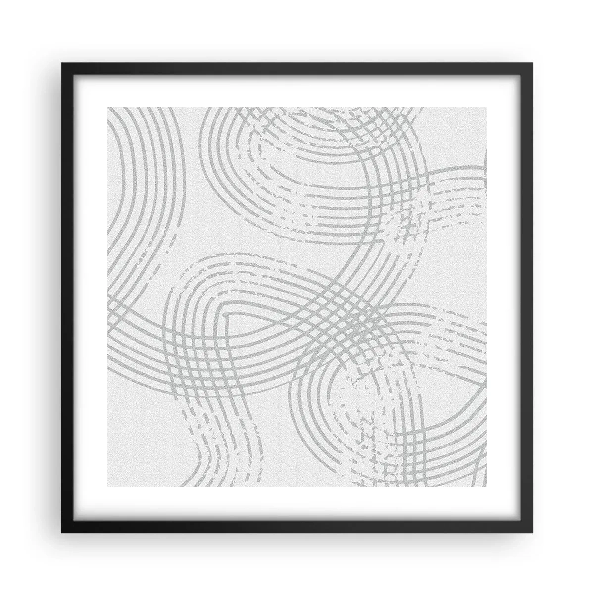 Póster en marco negro - No hay camino recto - 50x50 cm