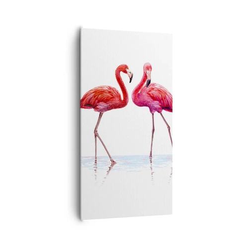 Cuadro sobre lienzo - Impresión de Imagen - Cita rosada - 65x120 cm