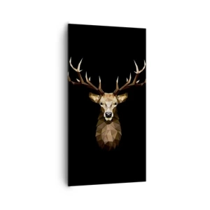 Cuadro sobre lienzo - Impresión de Imagen - Ciervo cubista - 65x120 cm