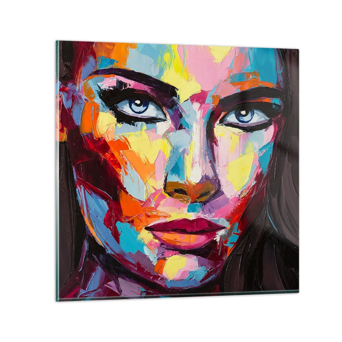 Cuadro sobre vidrio - Impresiones sobre Vidrio - Un alma colorida también - 60x60 cm