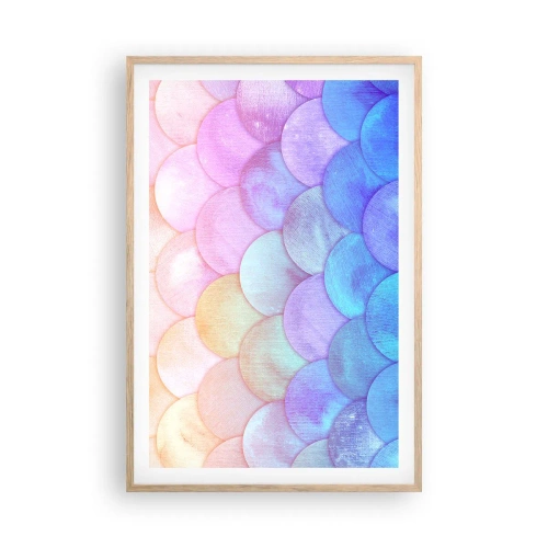 Póster en marco roble claro - Concha de perla - 61x91 cm