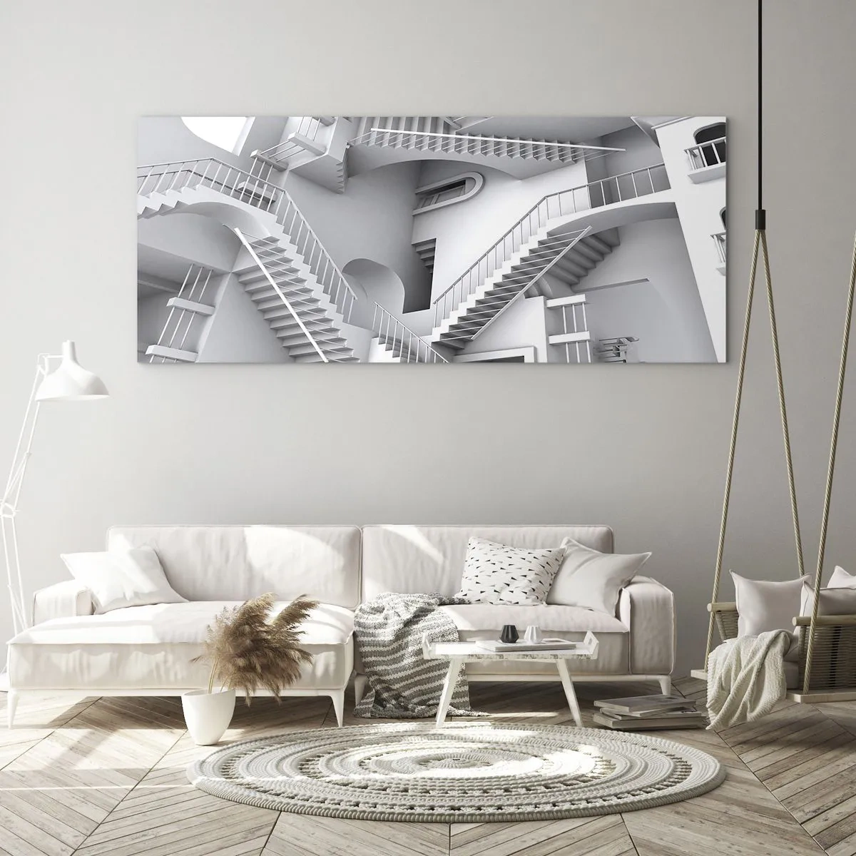 Cuadro sobre vidrio - Impresiones sobre Vidrio - Paradojas del espacio - 100x40 cm