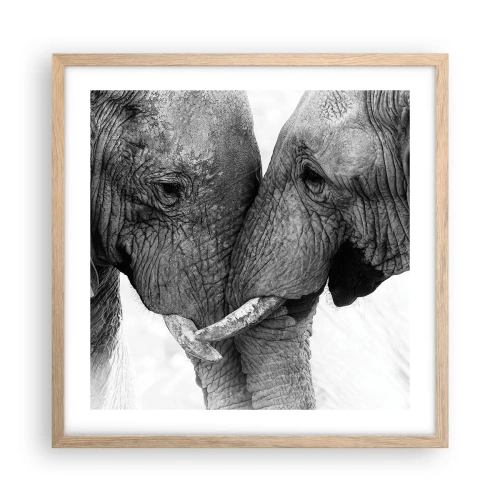 Póster en marco roble claro - Una confesión sincera - 50x50 cm