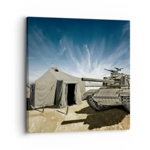 Cuadro sobre lienzo - Impresión de Imagen - Campaña militar - 30x30 cm