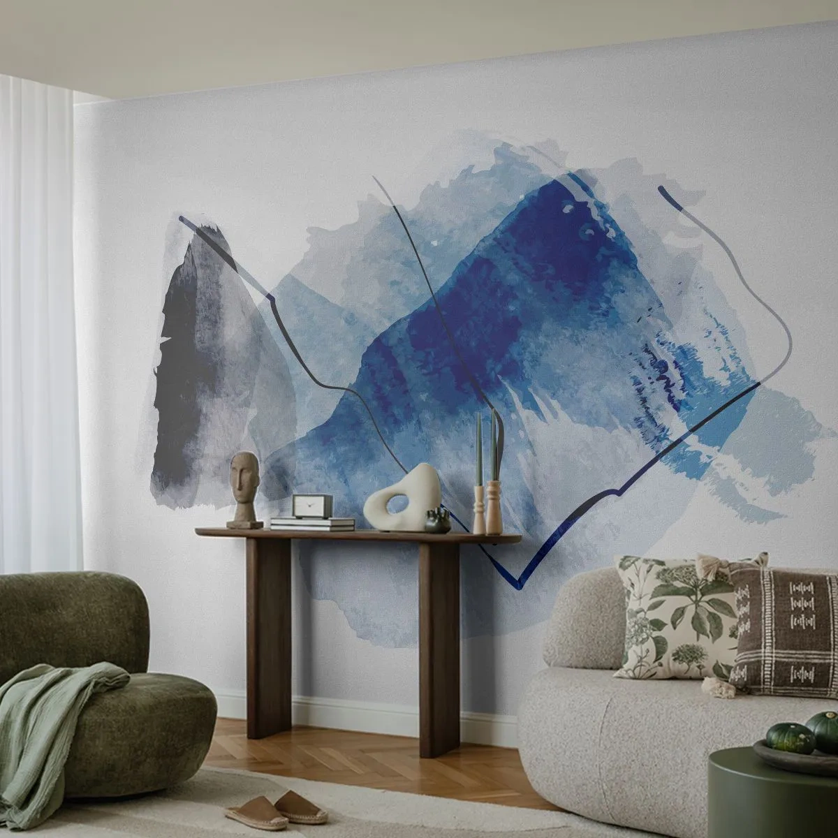 Fotomural Premium Canvas - Montaña helada - Abstracción, Pedazo, Arte Moderno - 200x140 cm