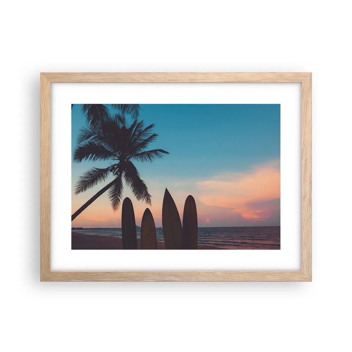 Póster en marco roble claro - Mañana también disfrutaremos - 40x30 cm