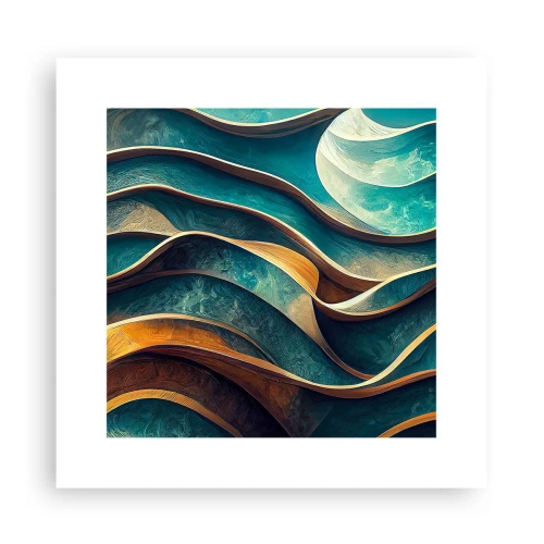 Póster - Meandros de azul - 30x30 cm