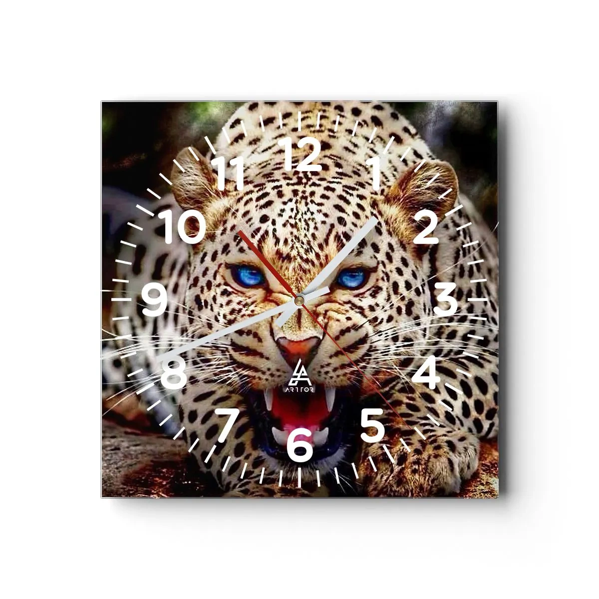 Reloj de pared - Reloj de vidrio - La ira no daña la belleza - 30x30 cm