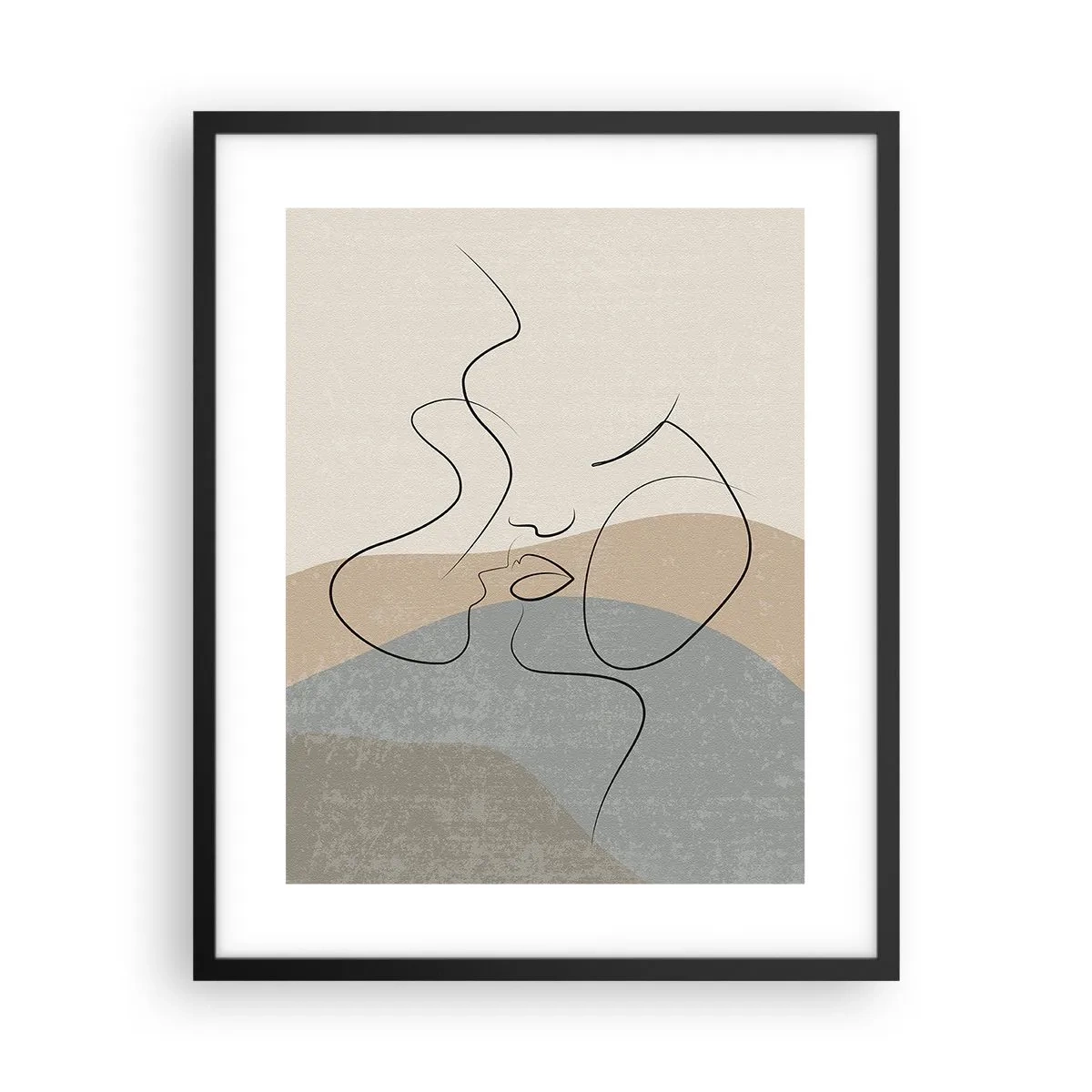 Póster en marco negro - Como una pincelada - 40x50 cm