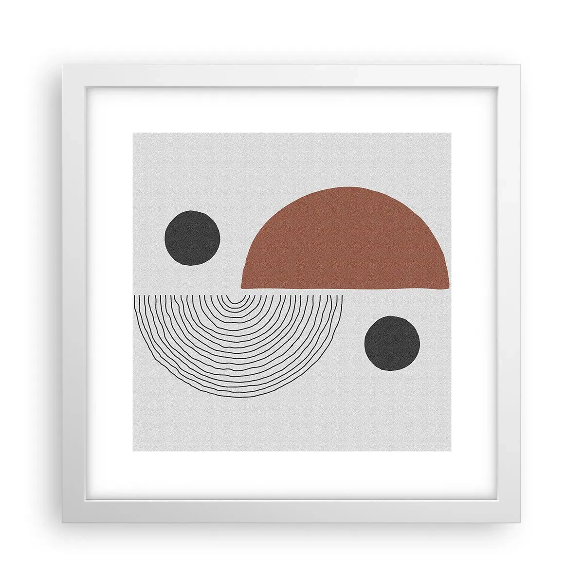 Póster en marco blanco - La perfección del círculo - 30x30 cm