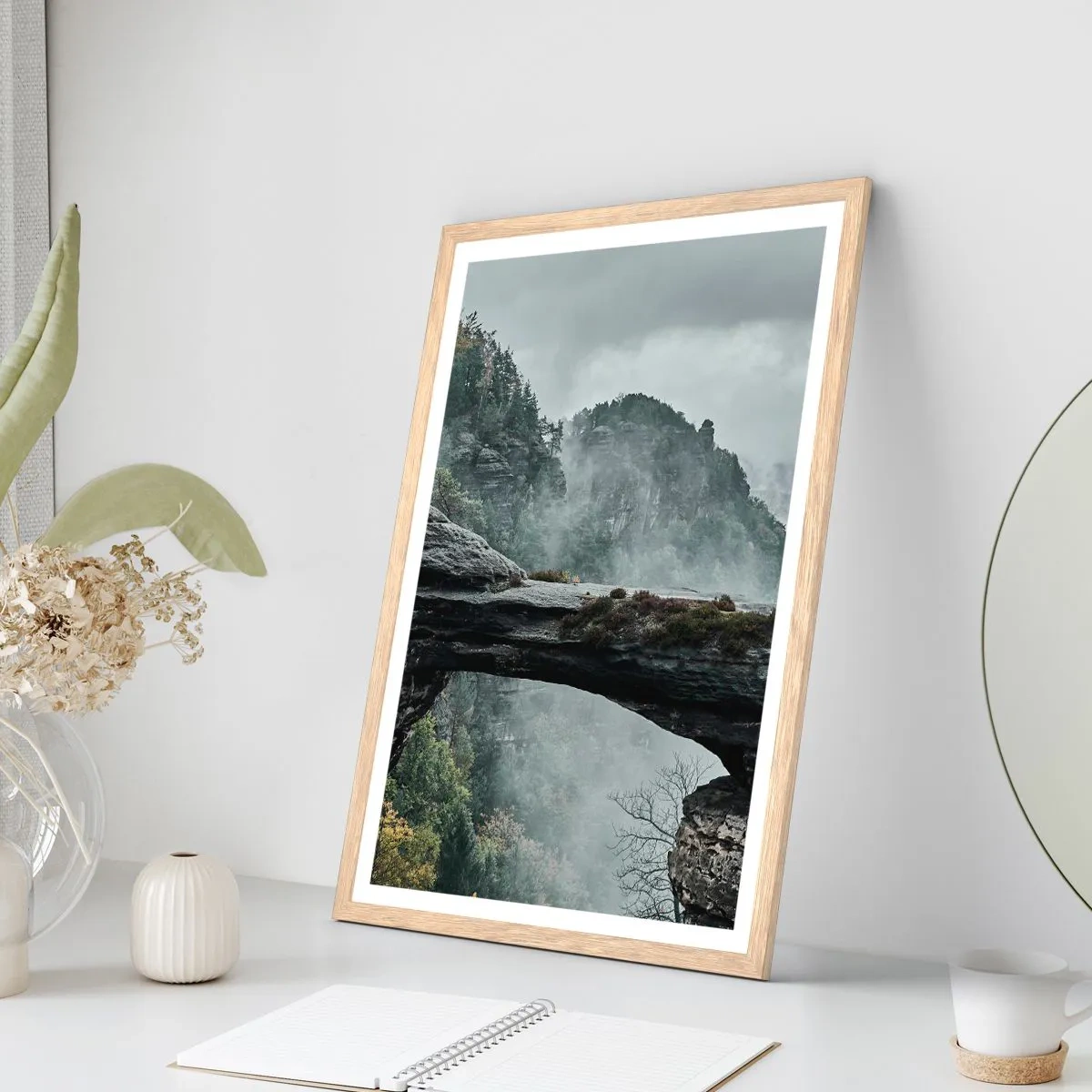 Póster en marco roble claro - La aventura está a punto de comenzar - 70x100 cm