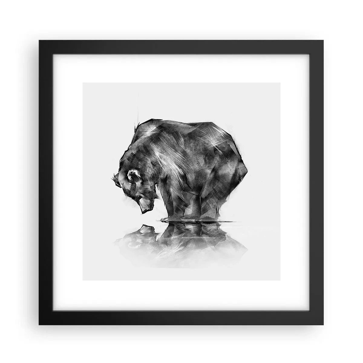 Póster en marco negro - Es bueno ver a alguien cercano - 30x30 cm