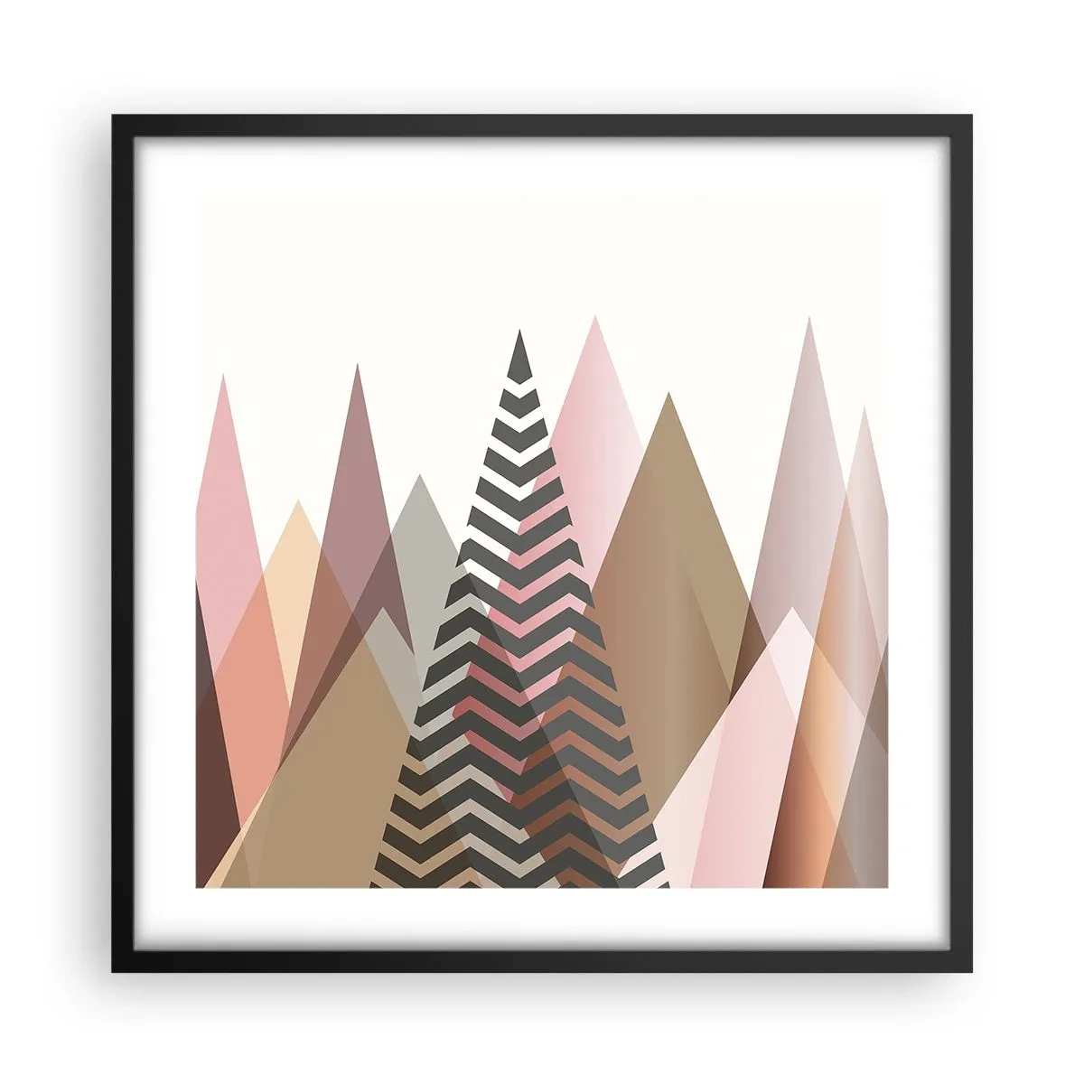 Póster en marco negro - Una visión piramidal - 50x50 cm