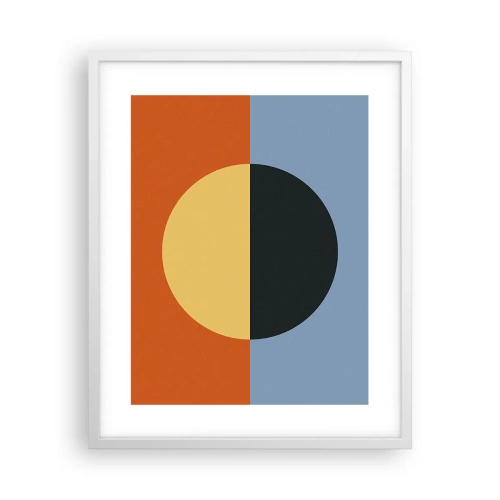 Póster en marco blanco - Una composición de calidez y frescura - 40x50 cm