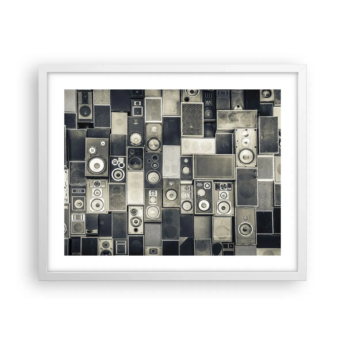 Póster en marco blanco - Y todo fluye - 50x40 cm