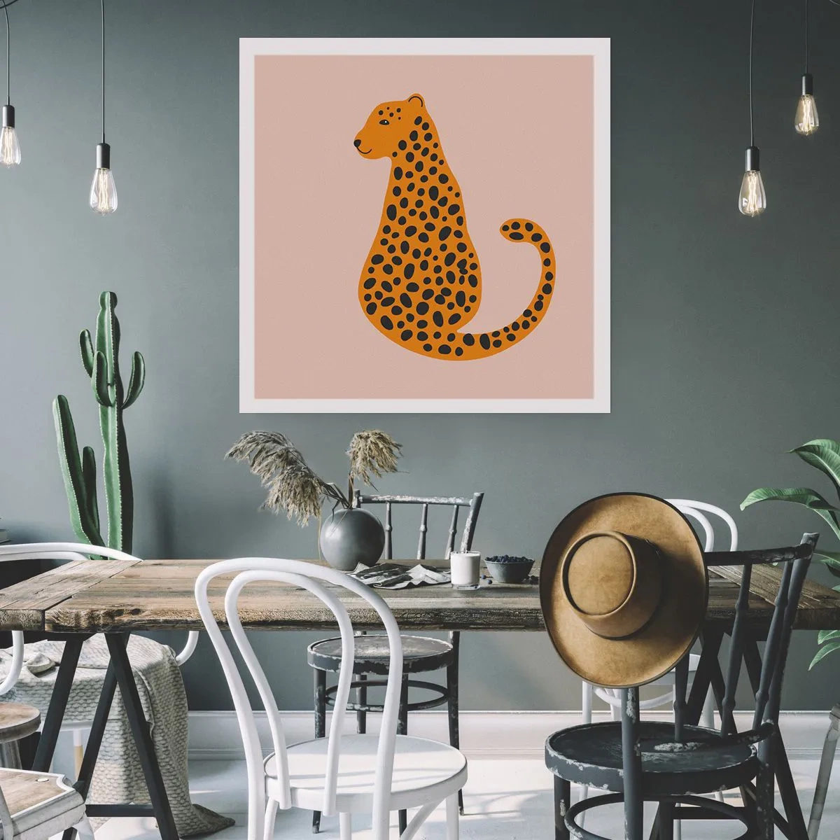 Póster - El estampado de leopardo está de moda - 30x30 cm