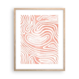 Póster en marco roble claro - En un laberinto de coral - 40x50 cm