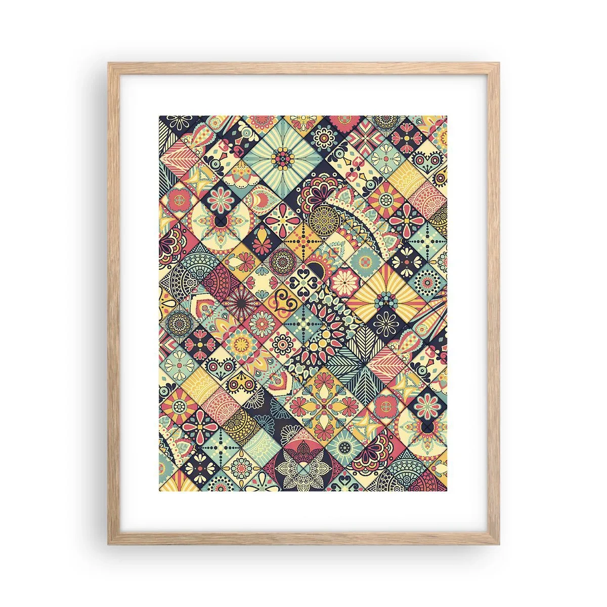 Póster en marco roble claro - Clima marroquí - 40x50 cm