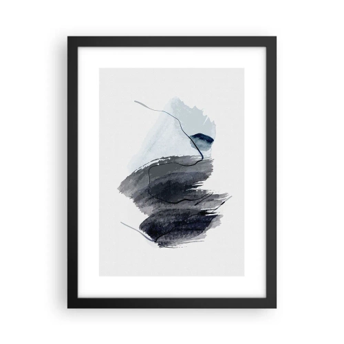 Póster en marco negro - Intensidad y movimiento - 30x40 cm