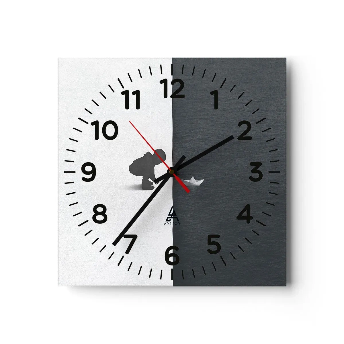 Reloj de pared - Reloj de vidrio - Una gran expedición náutica - 40x40 cm