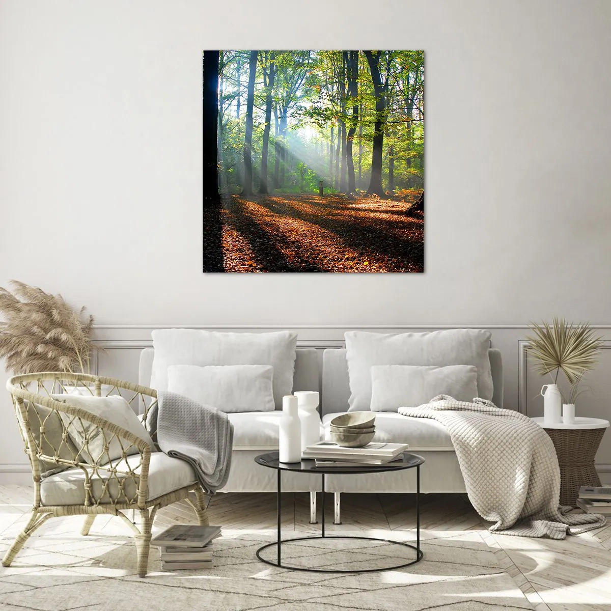 Cuadro sobre vidrio - Impresiones sobre Vidrio - Resplandores y sombras - 30x30 cm