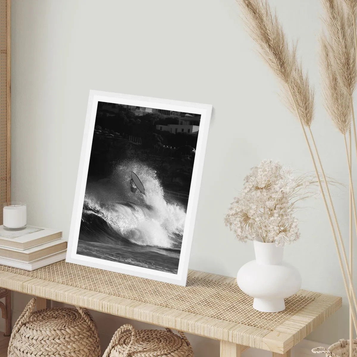 Póster en marco blanco - Desafío aceptado - 40x50 cm