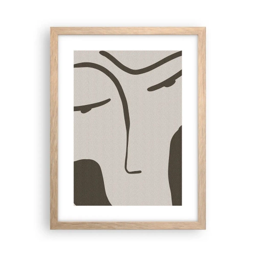 Póster en marco roble claro - Como salido de un cuadro de Modigliani - 30x40 cm