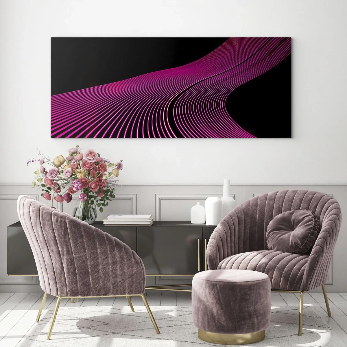 Cuadro sobre vidrio - Impresiones sobre Vidrio - Avenida de luz - 100x40 cm