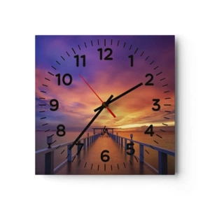 Reloj de pared - Reloj de vidrio - Sin fin - 40x40 cm