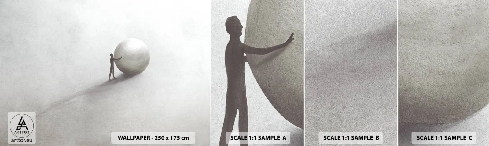 Muestra De Fotomural Standard Eco - El juego de la vida - Abstracción, Pedazo, Hombre - 100x30 cm