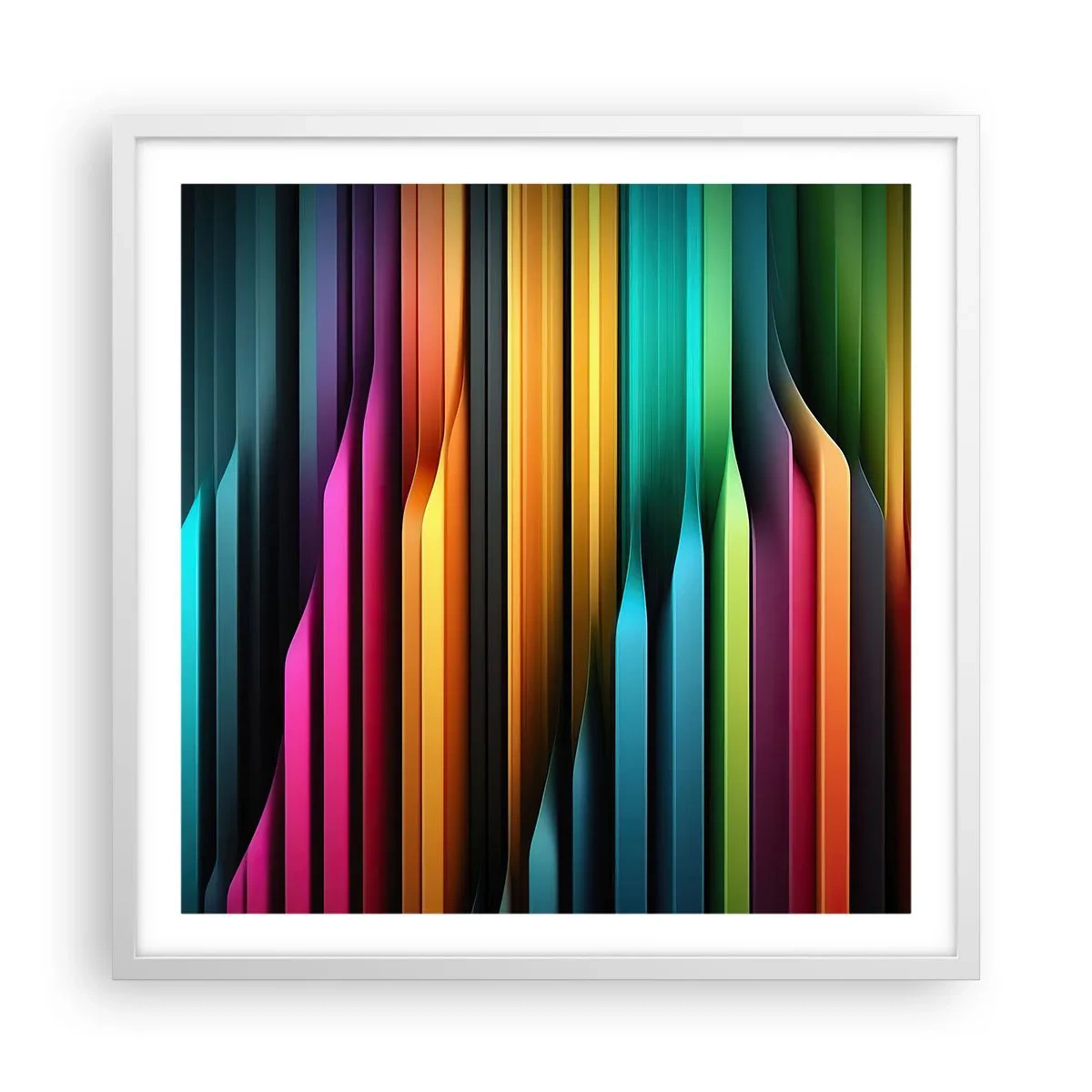 Póster en marco blanco - Órgano luminoso - 60x60 cm
