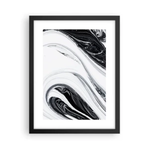 Póster en marco negro - Combinando opuestos - 30x40 cm