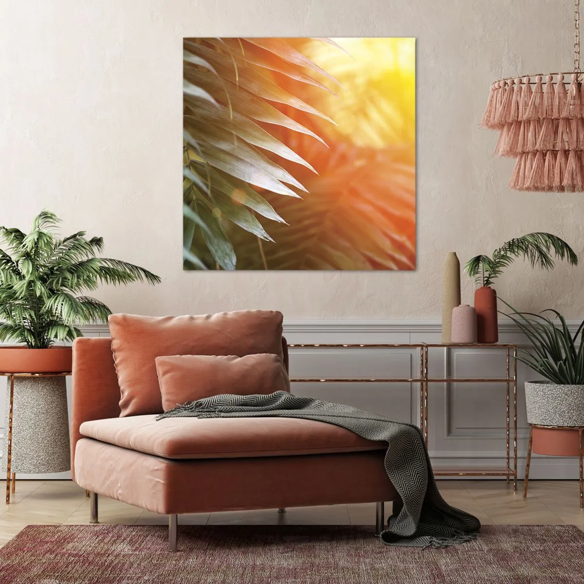 Cuadro sobre lienzo - Impresión de Imagen - Mañana en la selva - 30x30 cm