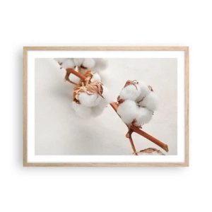 Póster en marco roble claro - Un suave tacto - 70x50 cm