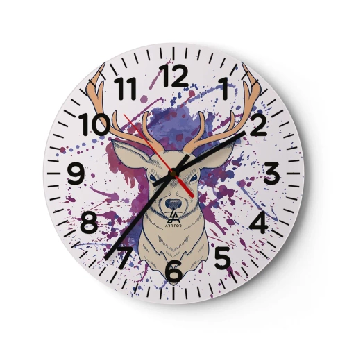 Reloj de pared - Reloj de vidrio - Valor y equilibrio - 40x40 cm