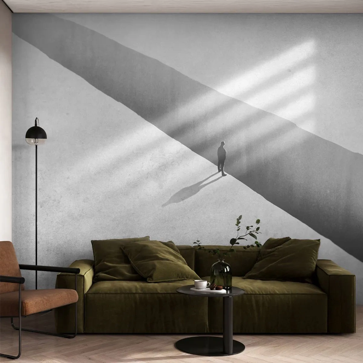 Fotomural Standard Eco - Sin un destino claro - Abismo, Minimalismo, Hombre - 250x175 cm