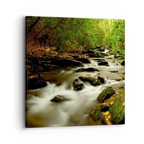 Cuadro sobre lienzo - Impresión de Imagen - Como plata líquida - 30x30 cm