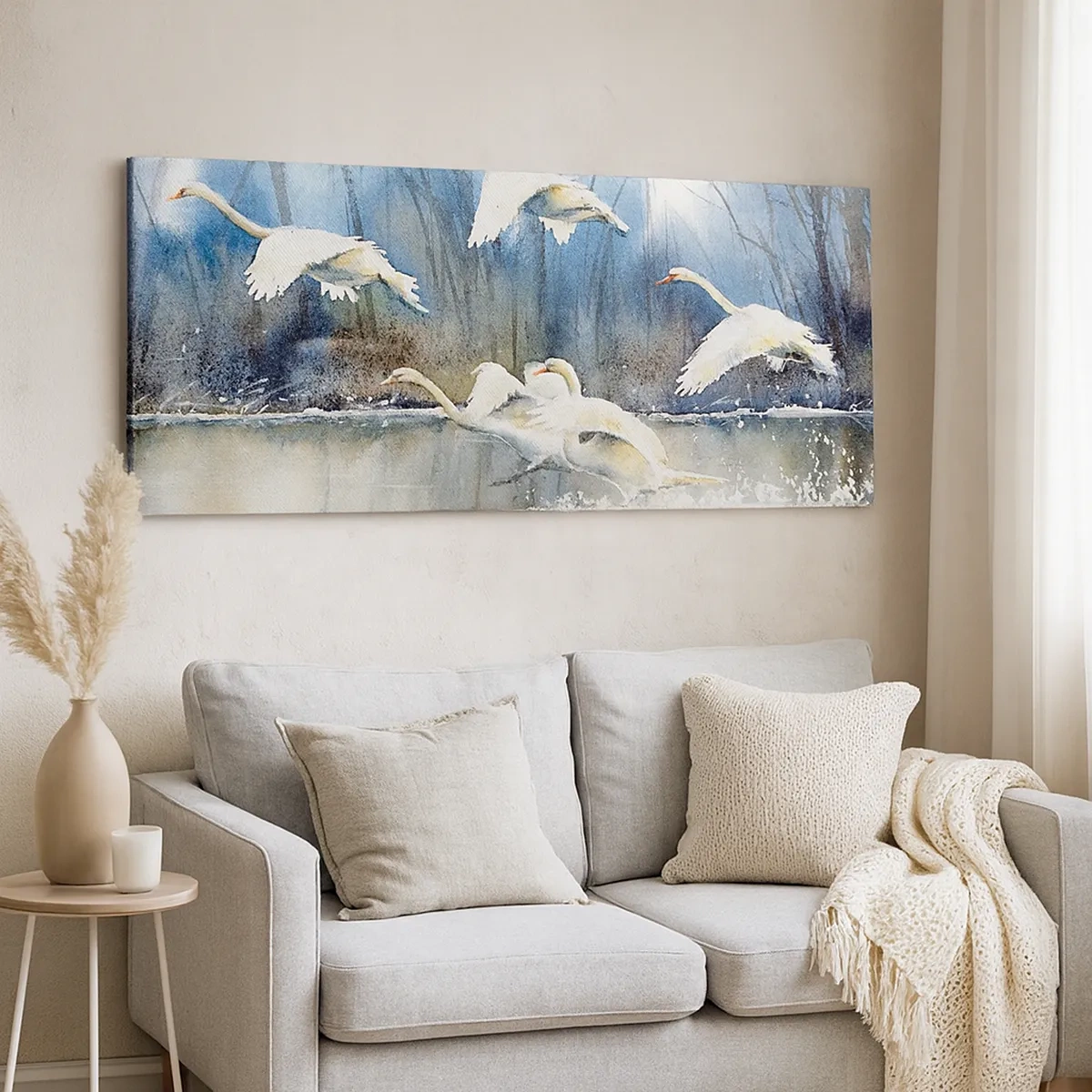 Cuadro sobre lienzo - Impresión de Imagen - Como en un cuento de cisnes salvajes - 30x30 cm